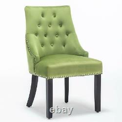 VIA Tufted Knocker Dining Chair Scooped High Back Padded Seat Quilted Botton