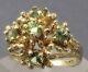 Vintage Art Nouveau Green Sapphire 9ct Yellow Gold Ring Val $1,425