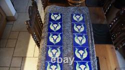 VINTAGE STUNNING RAISED ART NOUVEAU FIREPLACE TILES Two Sets Of Five Tiles