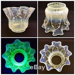 Vaseline Glass / Uranium Glass Duplex Lamp Shade