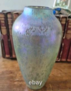 Very Rare Loetz Papillon Iridescent Glass Vase Art Nouveau Bohemian 20cm tall