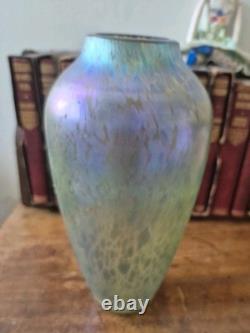 Very Rare Loetz Papillon Iridescent Glass Vase Art Nouveau Bohemian 20cm tall