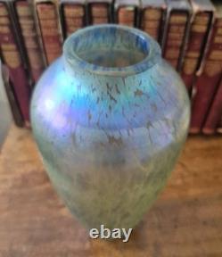 Very Rare Loetz Papillon Iridescent Glass Vase Art Nouveau Bohemian 20cm tall