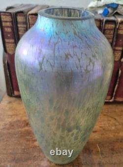 Very Rare Loetz Papillon Iridescent Glass Vase Art Nouveau Bohemian 20cm tall