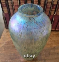 Very Rare Loetz Papillon Iridescent Glass Vase Art Nouveau Bohemian 20cm tall