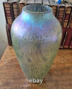 Very Rare Loetz Papillon Iridescent Glass Vase Art Nouveau Bohemian 20cm tall