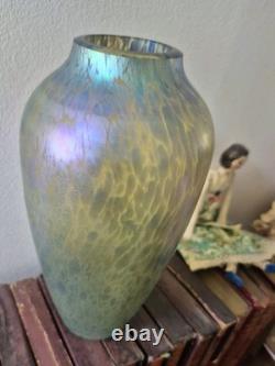 Very Rare Loetz Papillon Iridescent Glass Vase Art Nouveau Bohemian 20cm tall