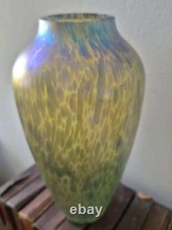 Very Rare Loetz Papillon Iridescent Glass Vase Art Nouveau Bohemian 20cm tall