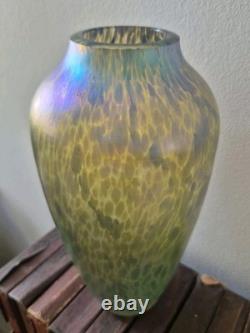 Very Rare Loetz Papillon Iridescent Glass Vase Art Nouveau Bohemian 20cm tall