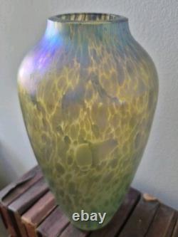 Very Rare Loetz Papillon Iridescent Glass Vase Art Nouveau Bohemian 20cm tall