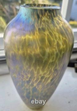 Very Rare Loetz Papillon Iridescent Glass Vase Art Nouveau Bohemian 20cm tall