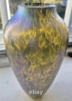 Very Rare Loetz Papillon Iridescent Glass Vase Art Nouveau Bohemian 20cm tall