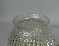 Victorian Art Nouveau Olive Green Glass Lamp Shade Bell Skirted Rim 2.25 fit
