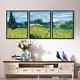 Vincent Van Gogh Green Wheat Triptych Three 3 Multi Panel Set Poster Canvas