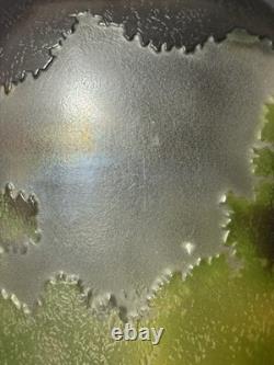 Vintage Art Nouveau Cameo Glass Forest Landscape Vase