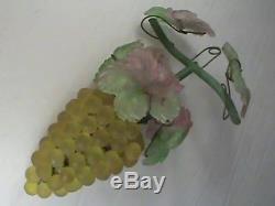 Vintage Art Nouveau Murano Czech Glass Grape Cluster Fruit Figural Chandelier Y1