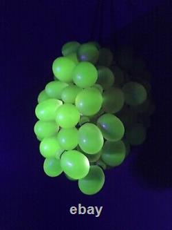 Vintage Art Nouveau Murano  Green Glass Grape Cluster Uranium Chandelier