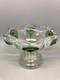 Vintage Art Nouveau Stuart & Sons Green Peacock Eye & Trailed Glass Bowl C. 1905