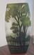 Vintage Cameo French Style Art Nouveau Etched Layered Forest Glass Vase 10