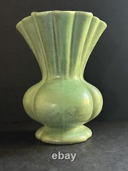 Vintage Camark Arkansas Art Pottery Vase Matte Green #950 Art Nouveau 1930's