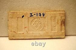 Vintage Ceramic Tile Saji Japan with Pink Roses and Green Back Art Nouveau