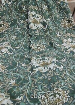 Vintage MEDWAY Jonelle Art Nouveau Curtains Pair Blues Greens 205cm L x 235cm W