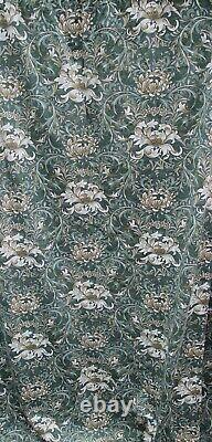 Vintage MEDWAY Jonelle Art Nouveau Curtains Pair Blues Greens 205cm L x 235cm W