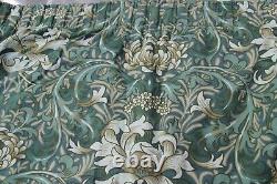 Vintage MEDWAY Jonelle Art Nouveau Curtains Pair Blues Greens 205cm L x 235cm W