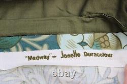 Vintage MEDWAY Jonelle Art Nouveau Curtains Pair Blues Greens 205cm L x 235cm W