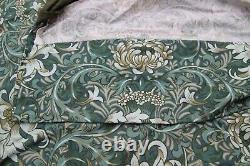 Vintage MEDWAY Jonelle Art Nouveau Curtains Pair Blues Greens 205cm L x 235cm W