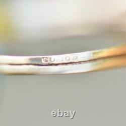 Vintage Moss Agate Art Nouveau Inspired Design 9ct Yellow Gold Ring