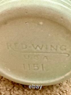 Vintage Red Wing 1151 Green Art Nouveau Vase 8