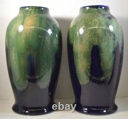 Vintage Rosenthal Porcelain Art Nouveau Drip Glaze Pair of Vases