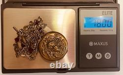 Vintage SADIE GREEN Art Nouveau Lady Picture Locket Necklace 24