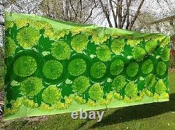 Vintage Scandinavian Oilcloth Upholstery Canvas Fabric Art Deco Nouveau Green