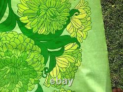 Vintage Scandinavian Oilcloth Upholstery Canvas Fabric Art Deco Nouveau Green