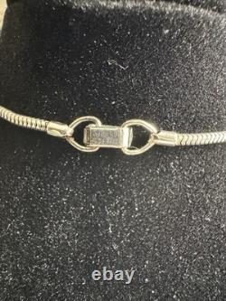 Vintage Simmons Art Nouveau Sterling Silver And Natural Green Stone Necklace