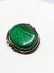 Vintage Sterling Silver 925 Hallmarked 1915 Art Nouveau Malachite Brooch