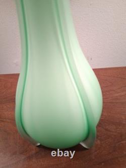 Vintage Tall Green Art Nouveau Soliflore Vase. 20 Inch
