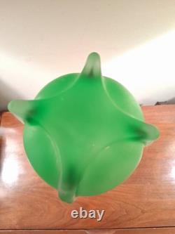 Vintage Tall Green Art Nouveau Soliflore Vase. 20 Inch