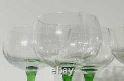Vintage Wine Glasses Rummer Art Nouveau Uranium Glass Um 1900 Riesling