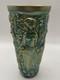 Vintage Zsolnay Green Eosin Glaze Nude Women Grape Harvester Vase Art Nouveau