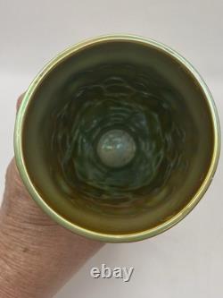Vintage ZSOLNAY Green EOSIN Glaze Nude Women Grape Harvester Vase Art Nouveau