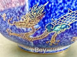 Vivid Blue Wedgwood England Fairyland Lustre Dragon Design by Daisy Makeig Jones