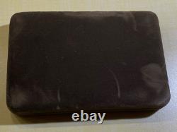 Vtg Sadie Green Art Nouveau Style Necklace & Earring Set Black Stone Glass Beads