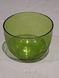 WMF Pedestal Bowl 1880-1910 EPNS Green Glass Liner Art Nouveau Motif Jugendstil