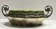 Wmf Silver-plate Art Nouveau/deco Green Cut Art Glass Insert Handled Center Bowl