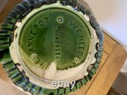 W F Needham Huge Majolica Queen Ann Pot Art Nouveau Jardiniere. 1903. H 8.5