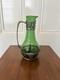 Walter Scherf & Co Osiris Carafe In Green Glass With Jugendstil Pewter Antique