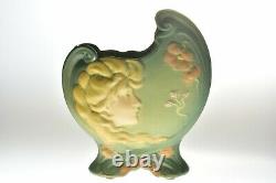 Weller Pottery 1903-04 L'art Nouveau Matt Pillow Shell Vase with Maiden